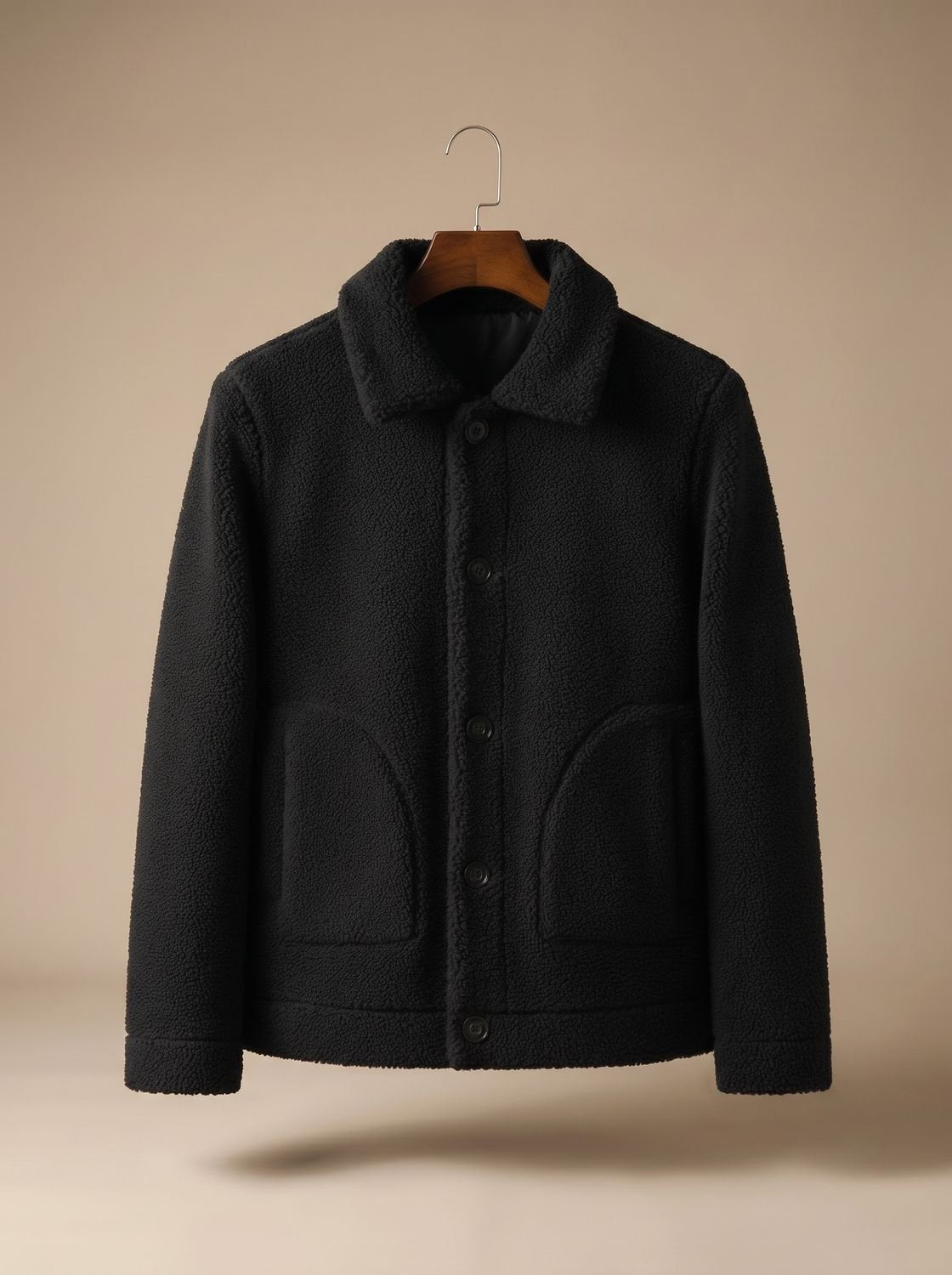 Sebastian | Veste en shearling polaire pour homme à boutons