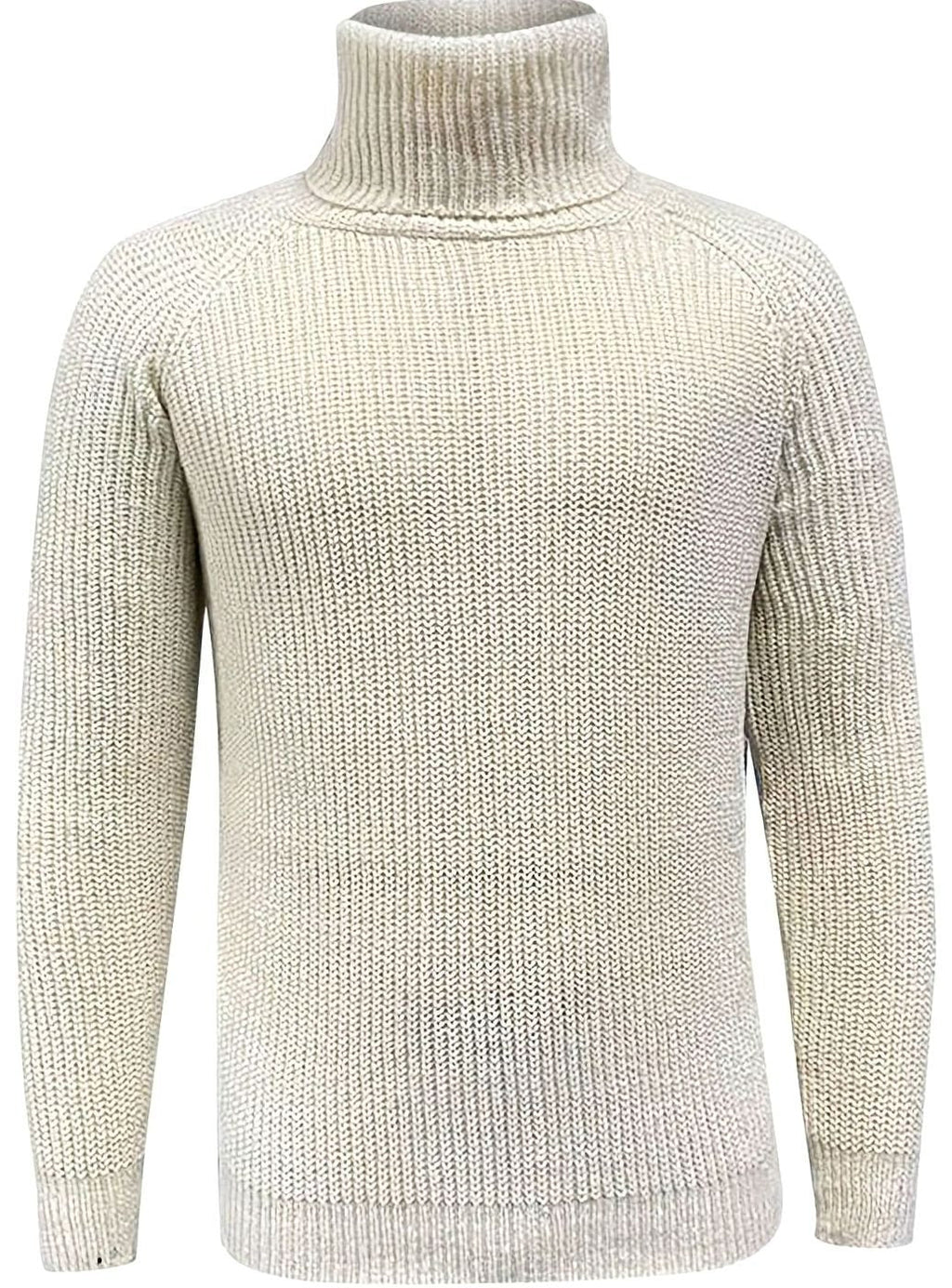 Lucas | Pull en maille côtelée pour homme col roulé coupe régulière