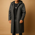 Nathan | Veste de pluie longue imperméable à capuche pour homme avec boutons-pression EVA