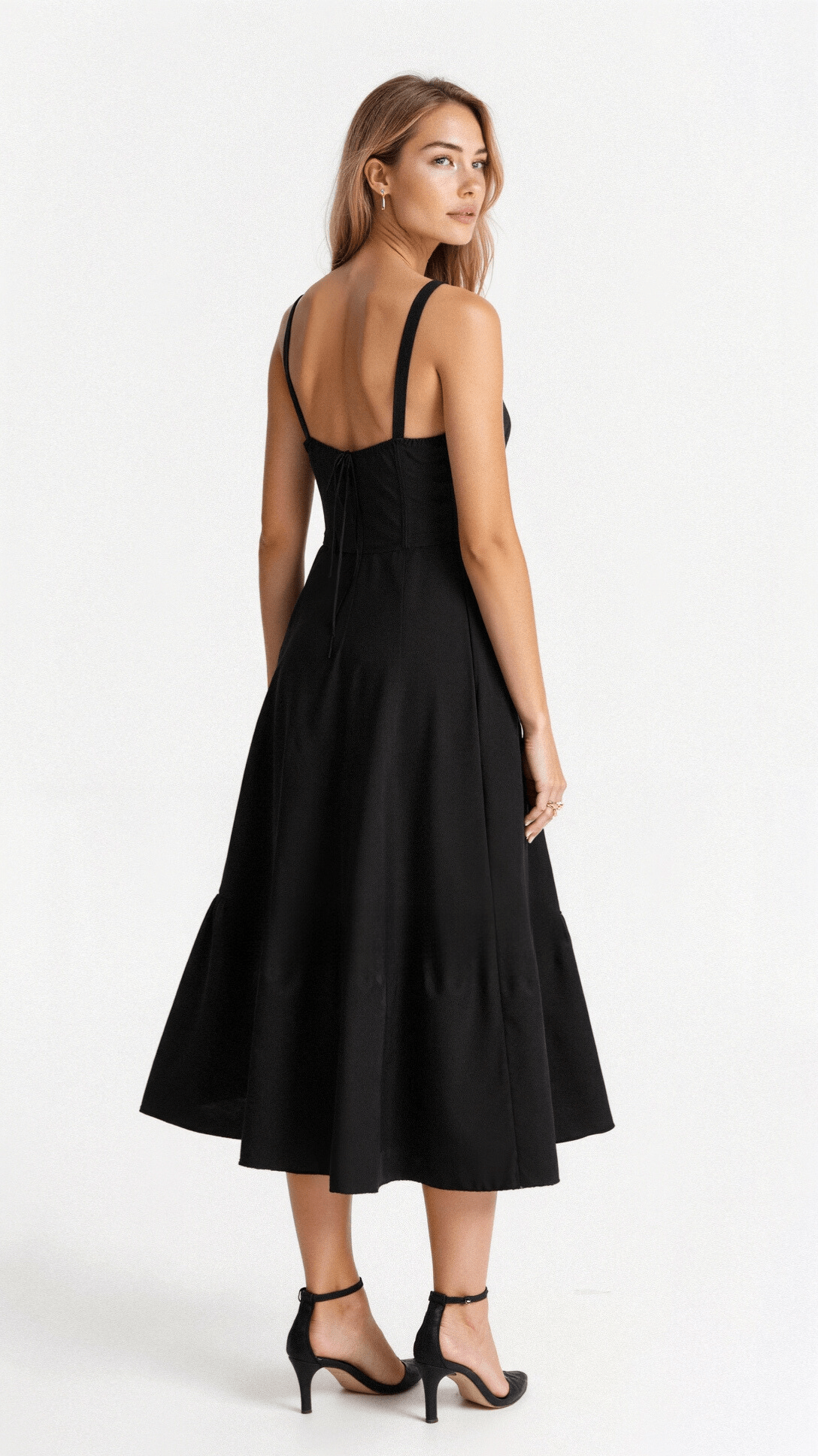 Margaret | Robe midi à corsage pour femmes avec fente latérale