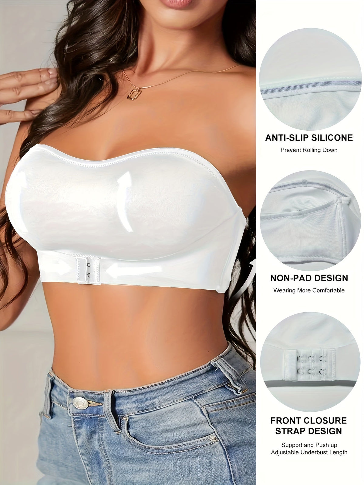 Soutien-gorge bandeau sans couture pour femmes – Soutien-gorge antidérapant de sport et de loisirs