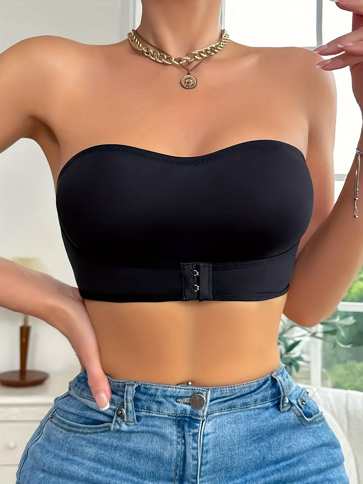 Soutien-gorge bandeau sans couture pour femmes – Soutien-gorge antidérapant de sport et de loisirs