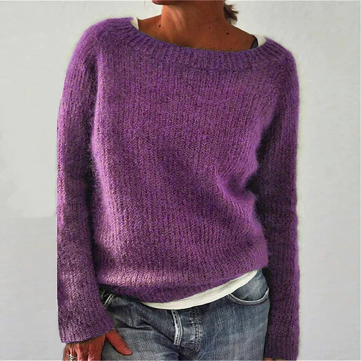 Nina - Pull Rond Col Tricot Élégant