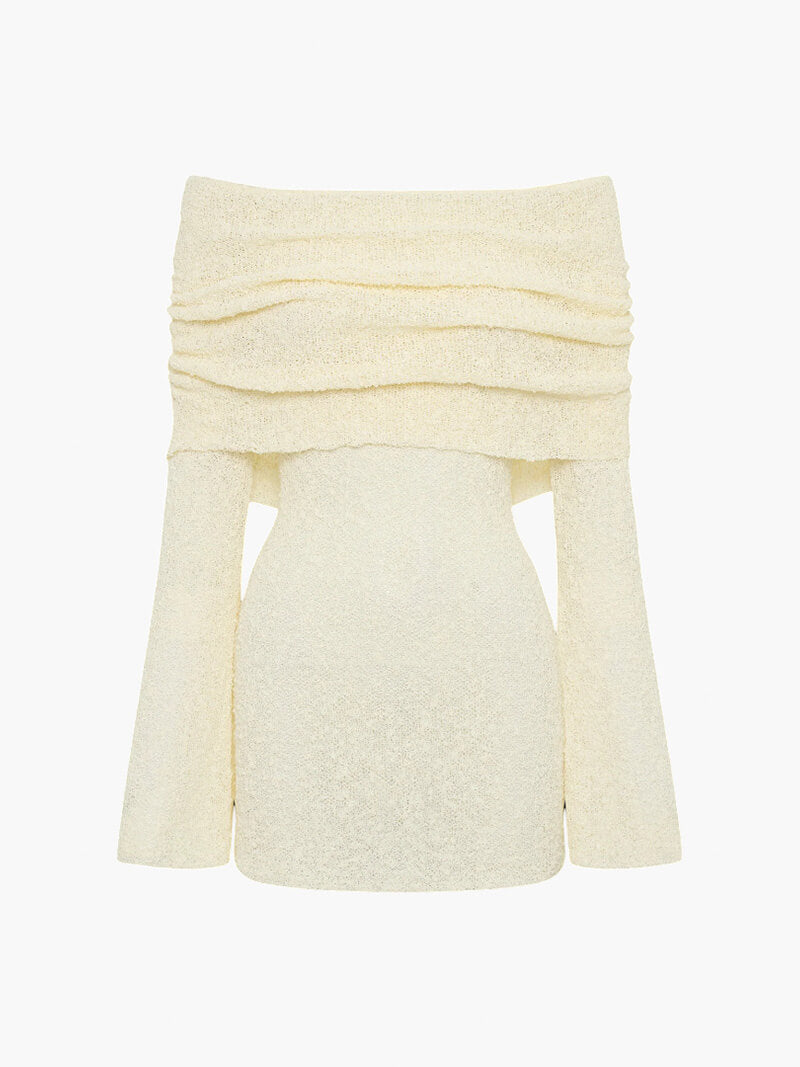 Robe Mini à Manches Longues en Boucle Débardeur