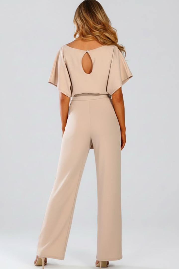 Combinaison Large pour Femmes | Manches Courtes Avec Ceinture