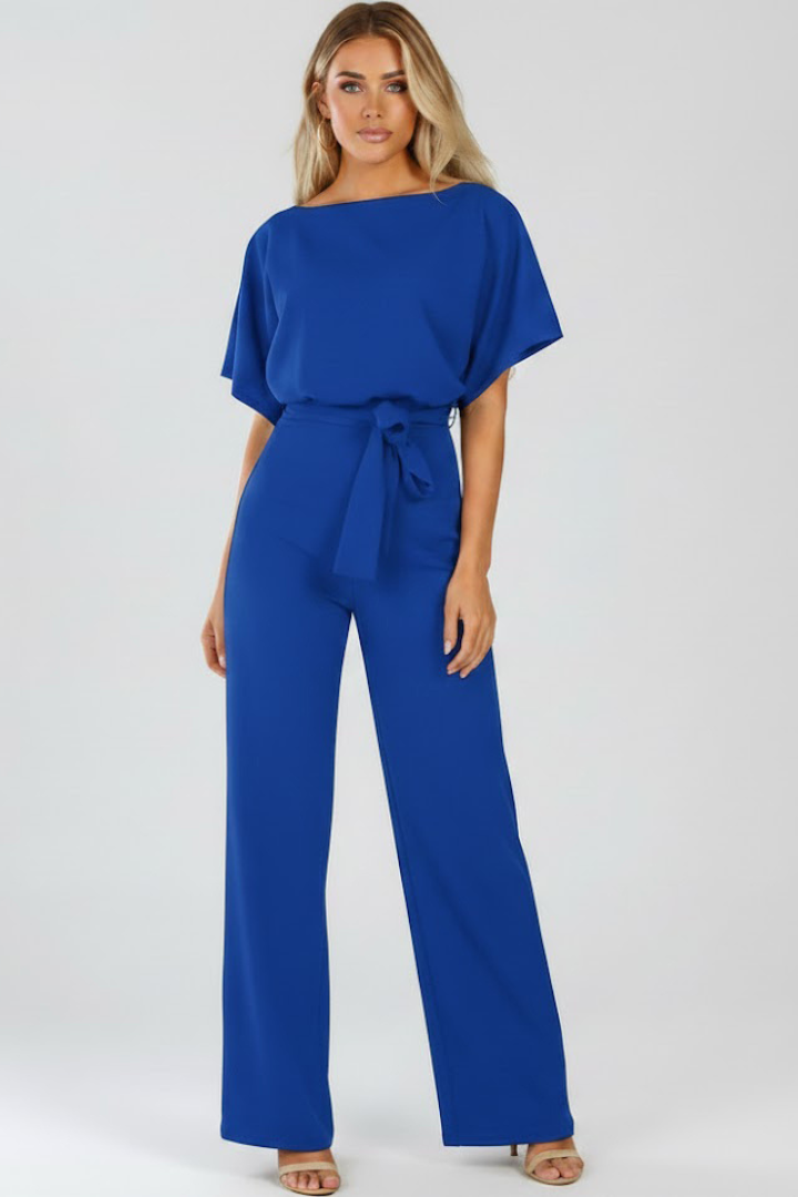 Combinaison Large pour Femmes | Manches Courtes Avec Ceinture