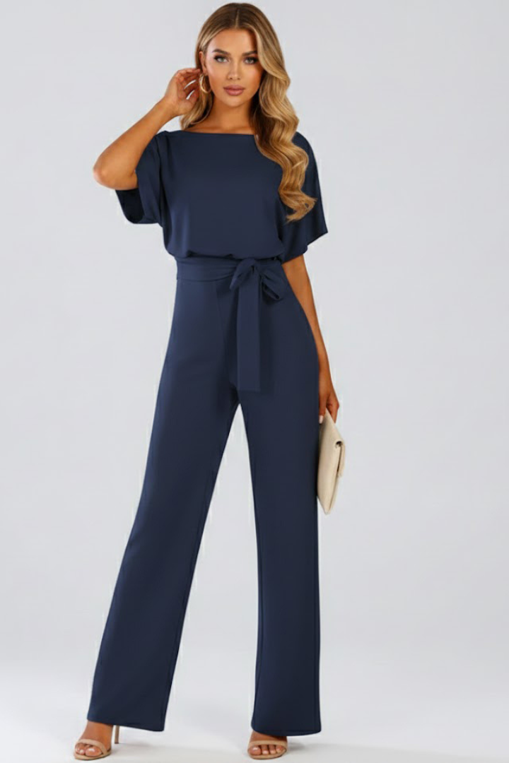 Combinaison Large pour Femmes | Manches Courtes Avec Ceinture