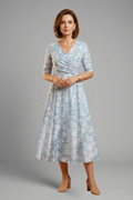 Ophira | Robe Midi Wrap Fleurie pour Femmes