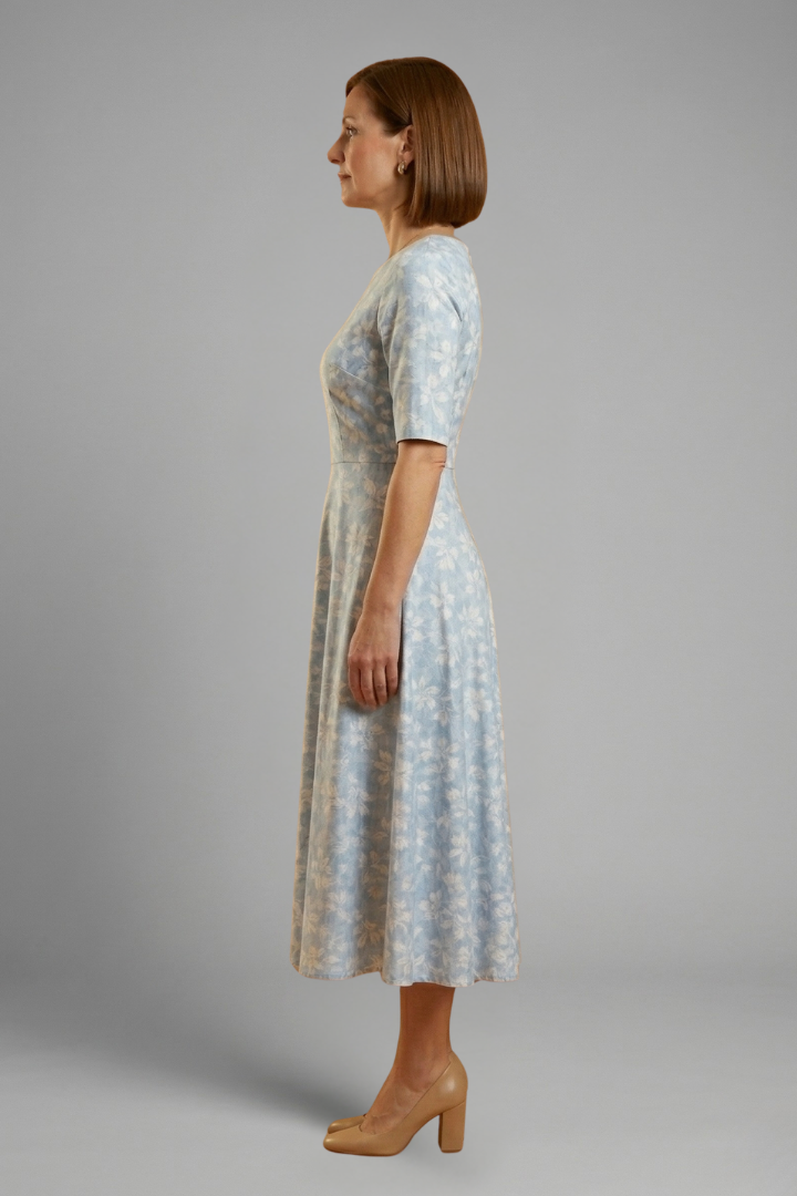 Ophira | Robe Midi Wrap Fleurie pour Femmes