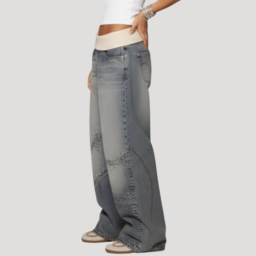 Ophira | Jeans Baggy à Jambes Larges pour Femmes