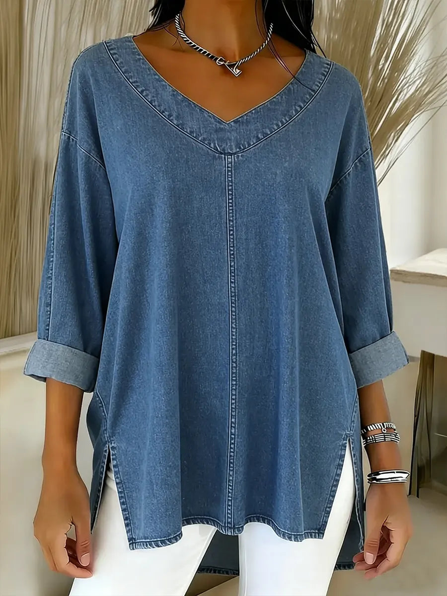 JESSICA | T-shirt décontracté à col en V
