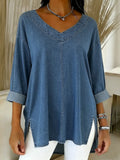 JESSICA | T-shirt décontracté à col en V