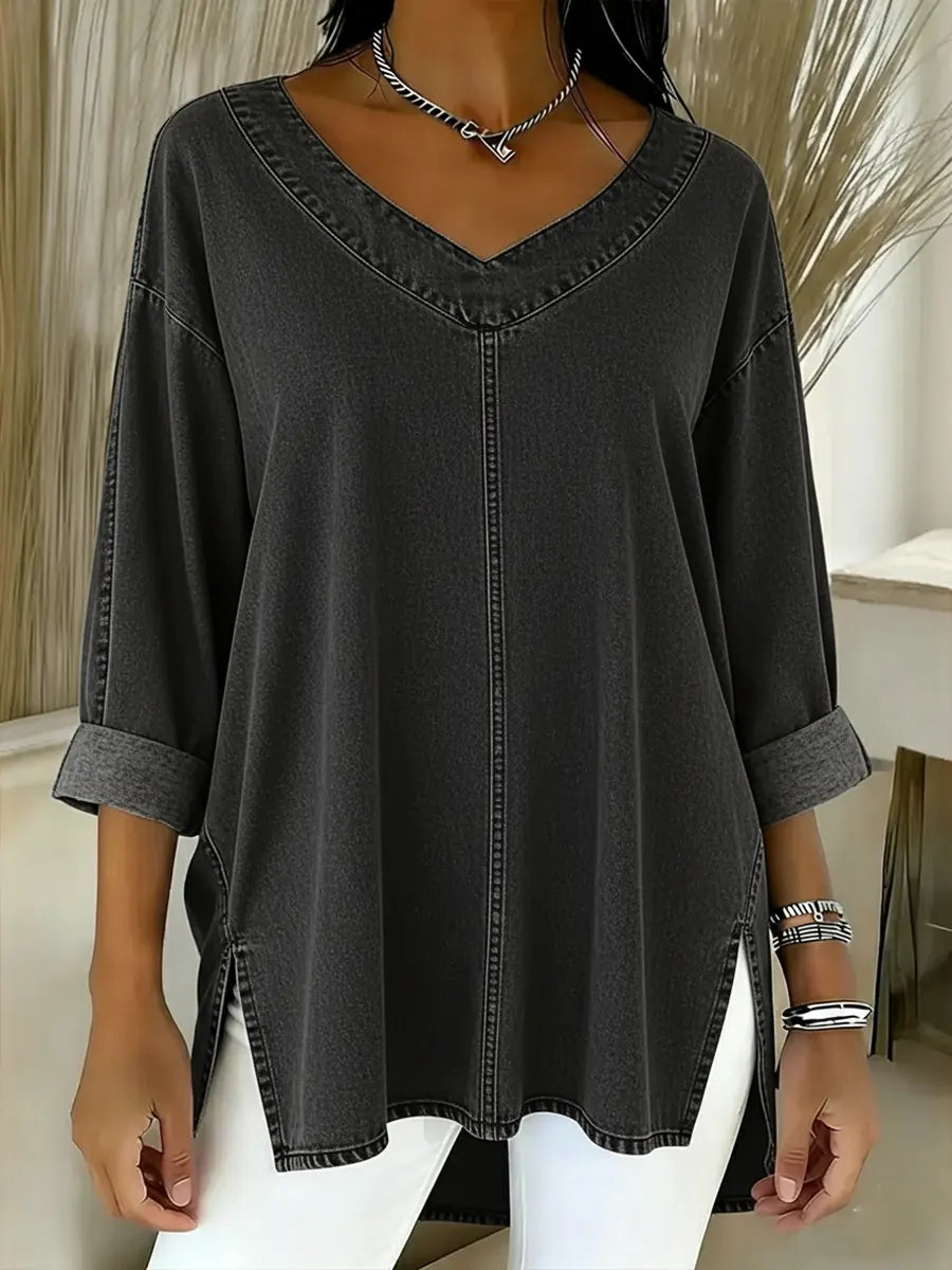 JESSICA | T-shirt décontracté à col en V