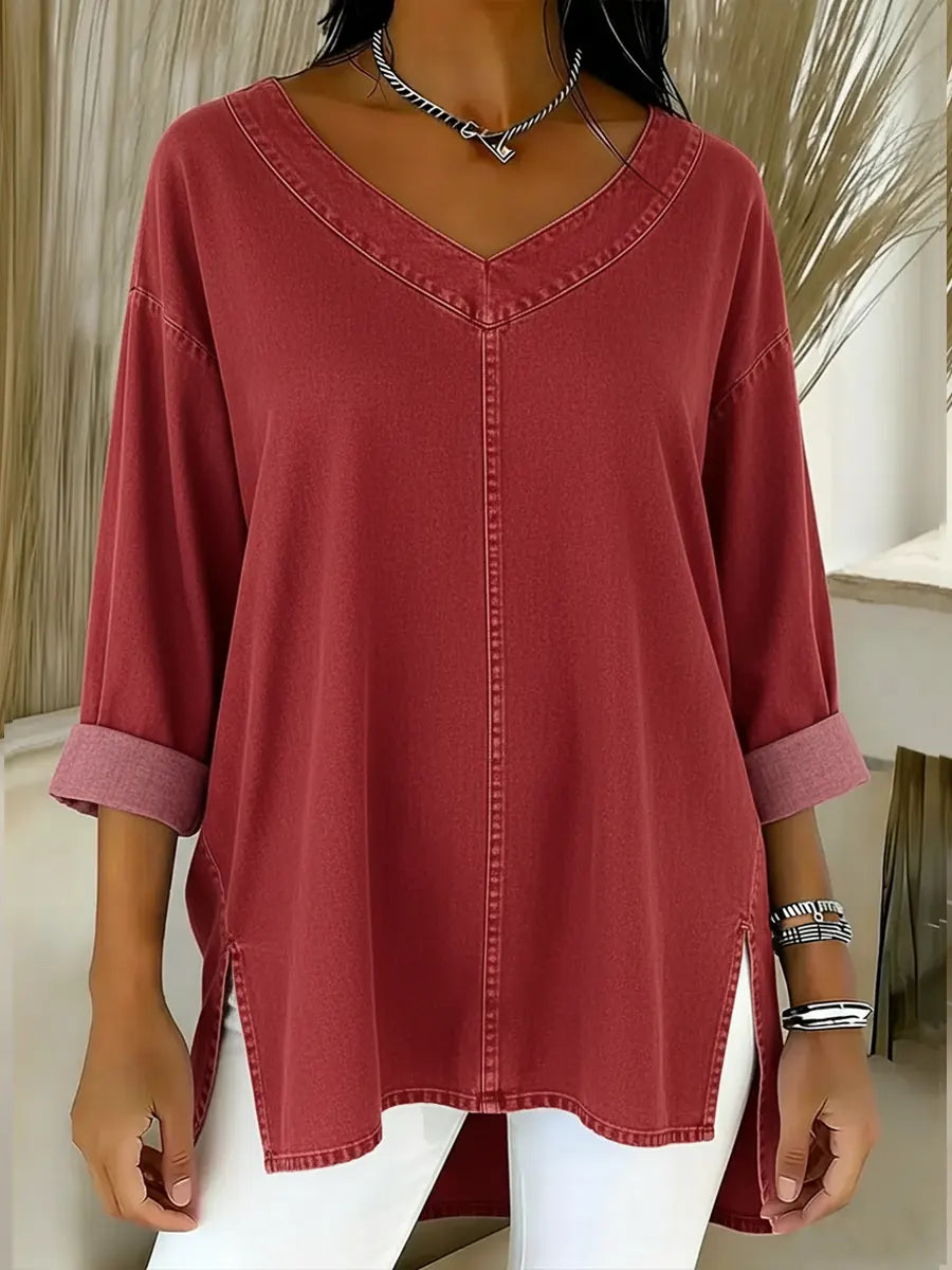 JESSICA | T-shirt décontracté à col en V