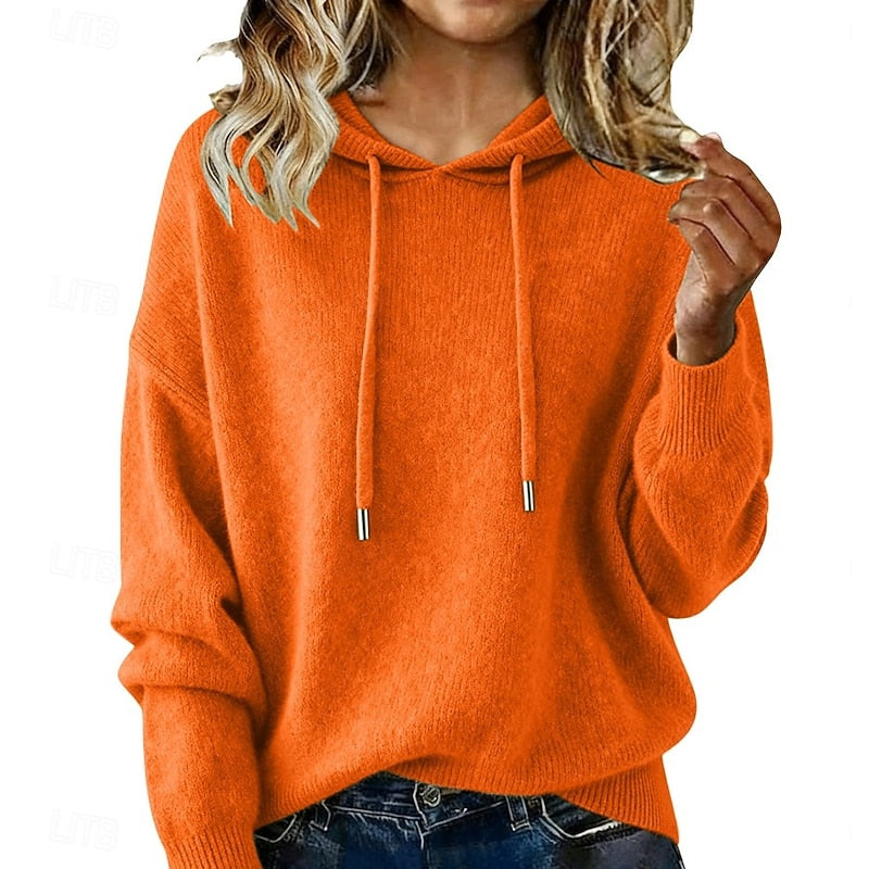 Sarah - Sweat à Capuche Tricoté Oversized et Élégant