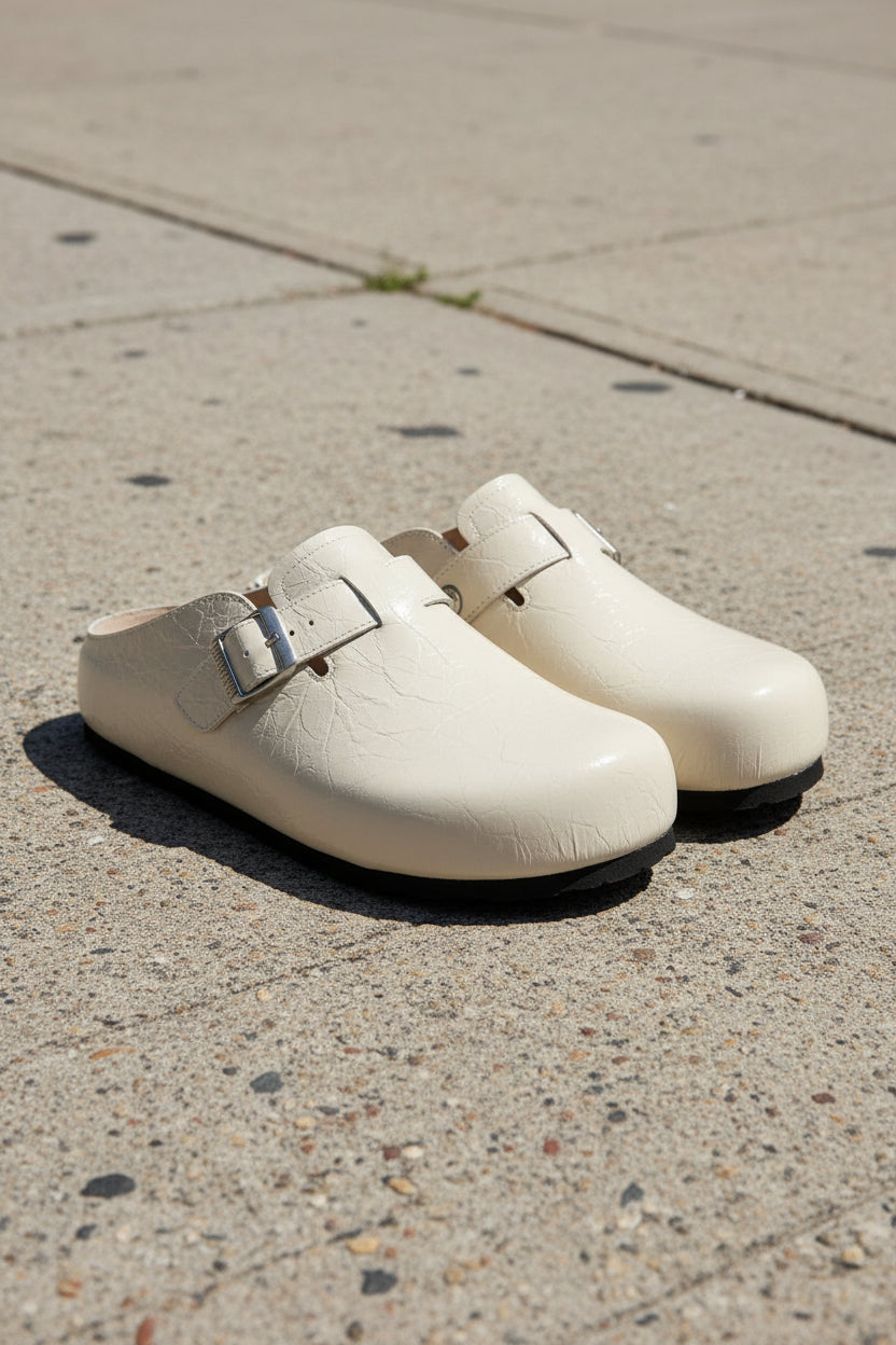 Mules à plateforme à bout fermé
