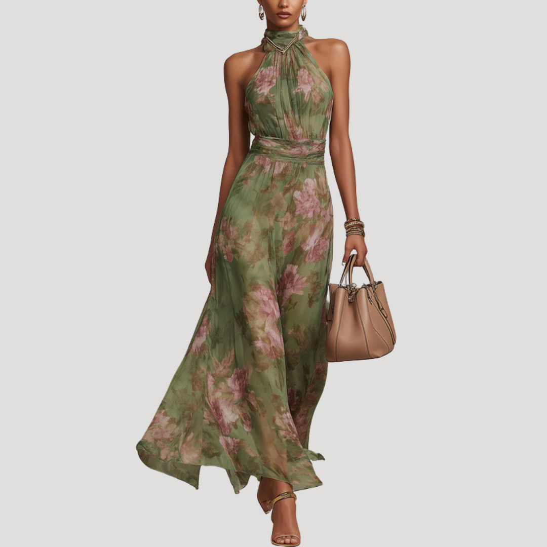 Penelope | Robe Maxi à Fleurs à Bretelles