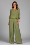 Penelope | Ensemble Femme V-Cou Pantalon Large