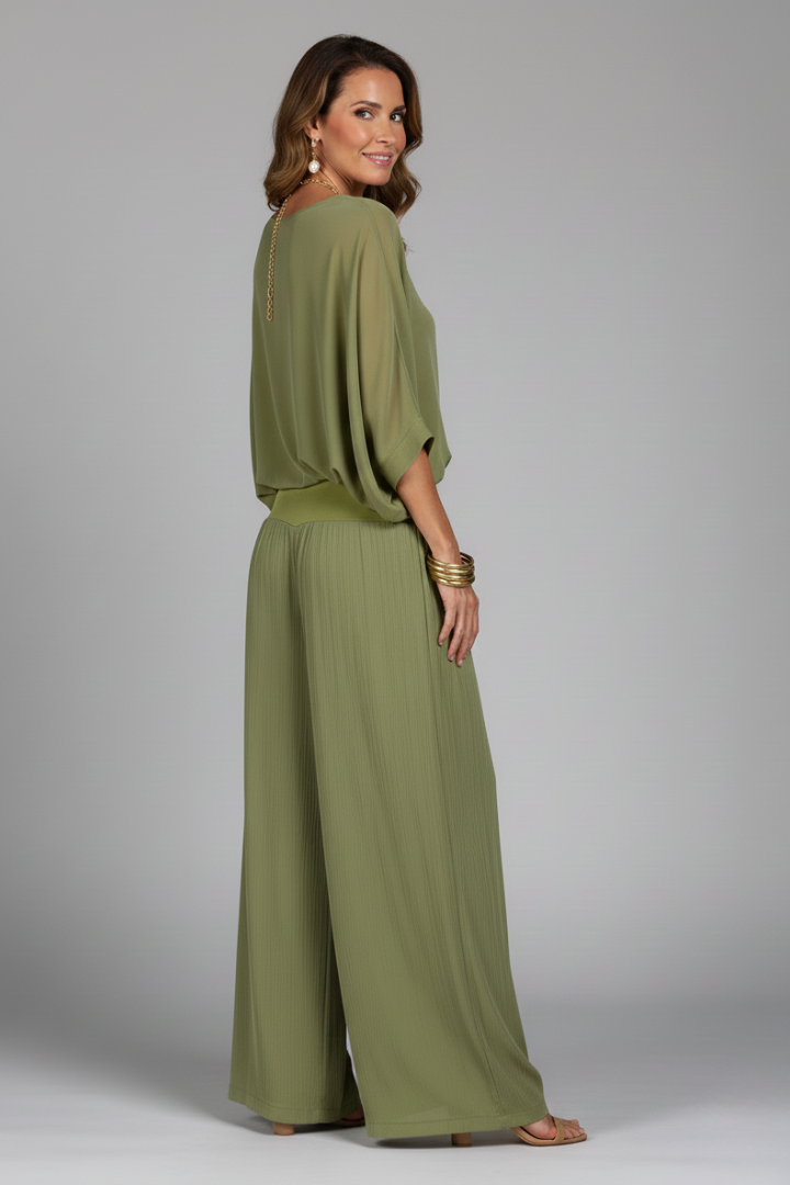 Penelope | Ensemble Femme V-Cou Pantalon Large