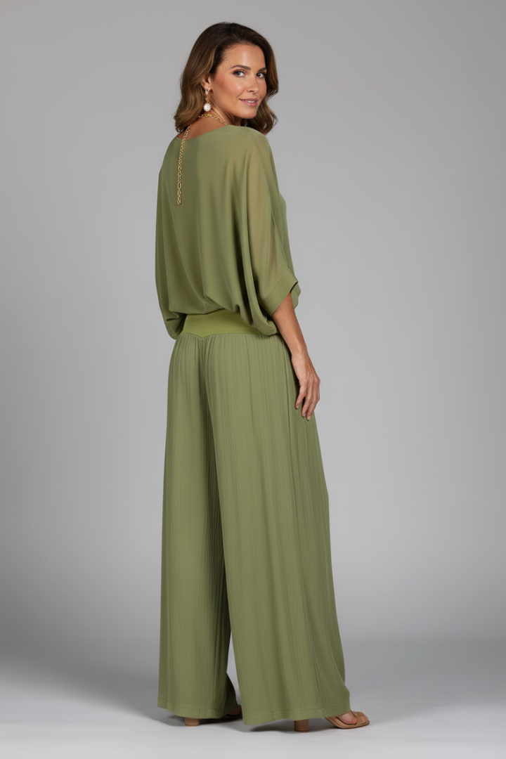 Penelope | Ensemble Femme V-Cou Pantalon Large