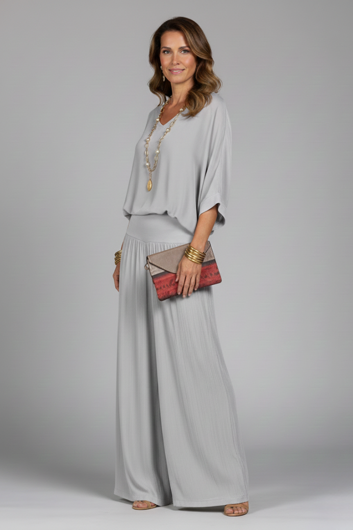 Penelope | Ensemble Femme V-Cou Pantalon Large