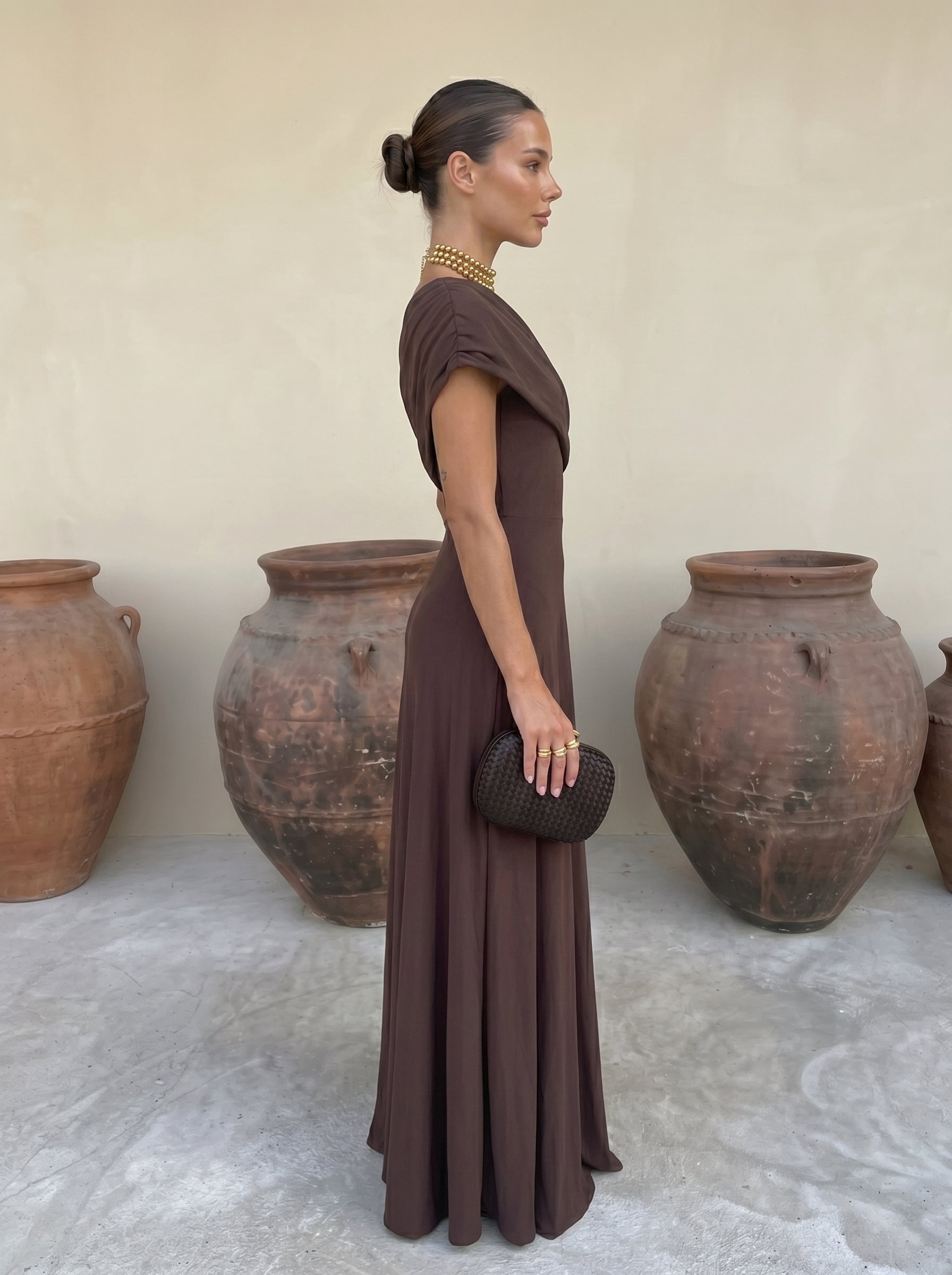Toledo | Robe Maxikleid Femme Off-Shoulder