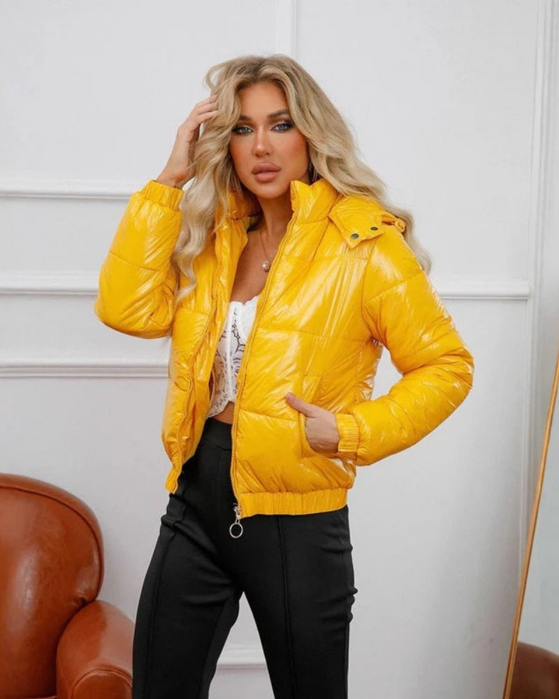 Doudoune d'hiver – vêtement brillant pour femmes par temps froid