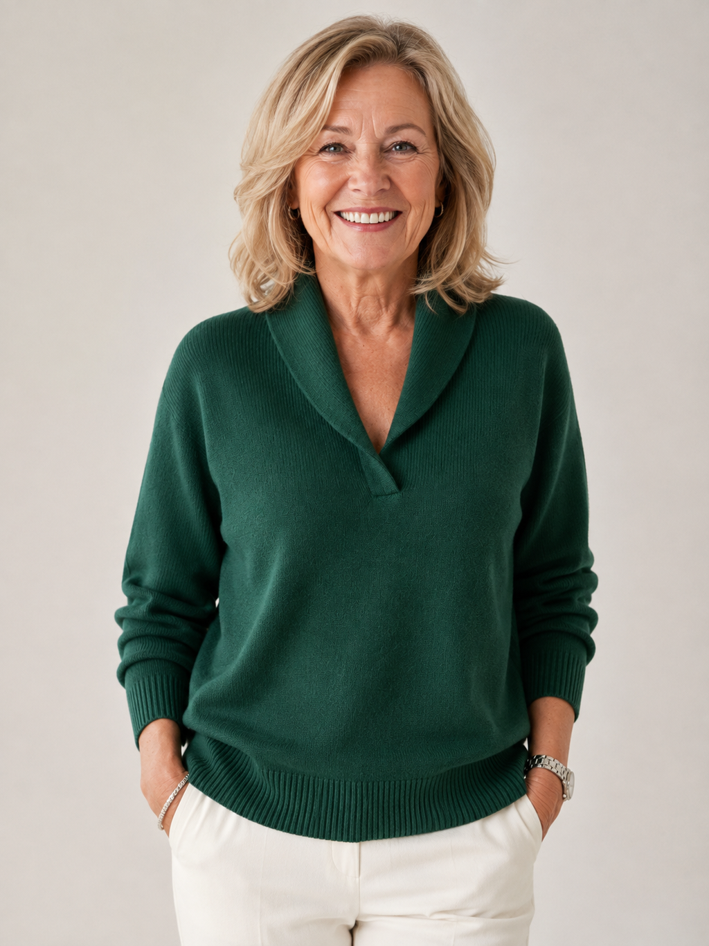 Pull à col châle pour femmes