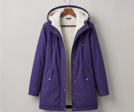 PARKA D'HIVER AVEC DOUBLURE EN POLAIRE POUR FEMMES