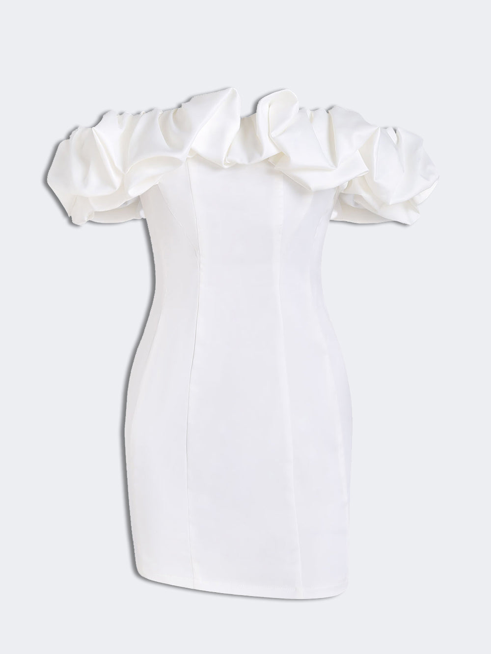 Robe Mini d'Été pour Femmes | Sans Bretelles avec Volants