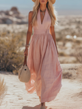 Ravenna | Robe Maxi à Col Halter pour Femme