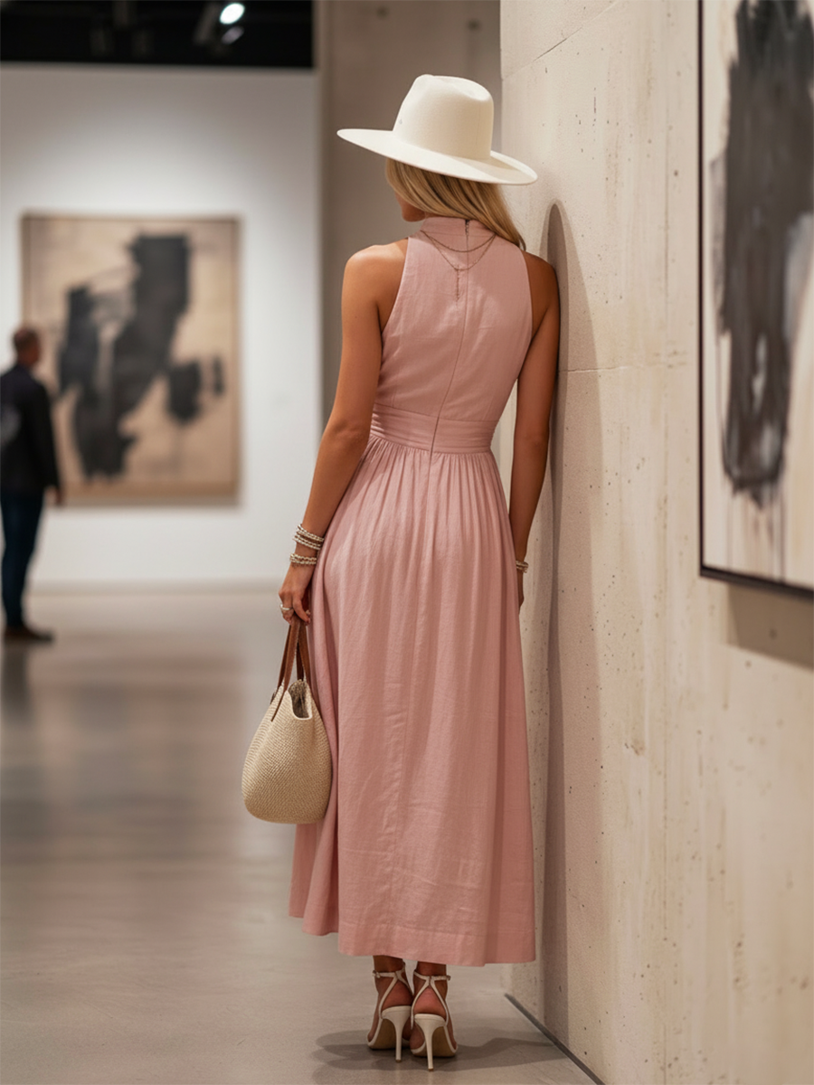 Ravenna | Robe Maxi à Col Halter pour Femme
