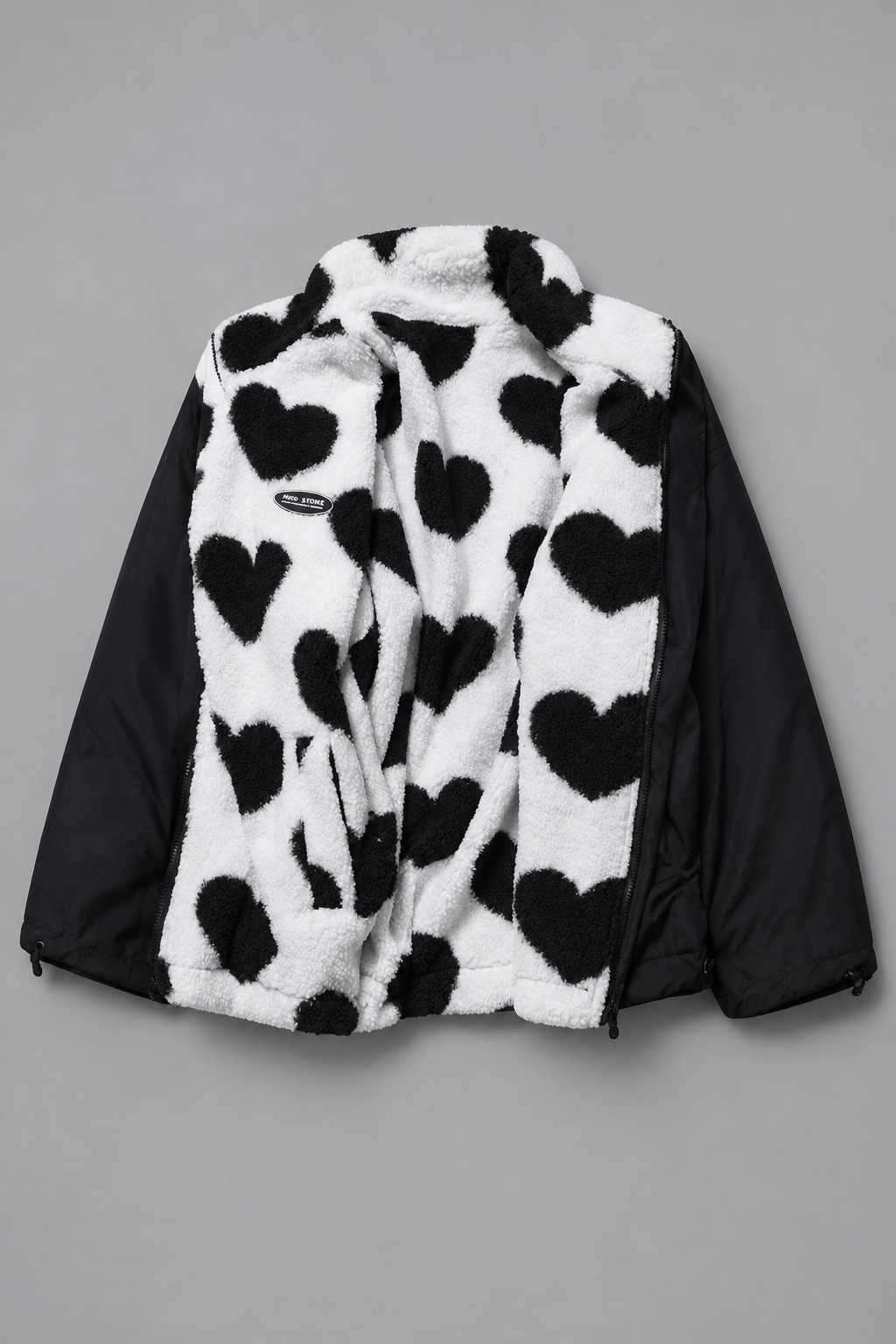 Veste réversible à motif cœur pour un style décontracté et confortable