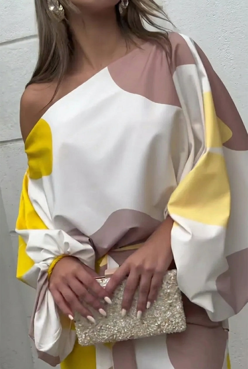 Rhiannon | Ensemble Midi à Franges à Une Épaule pour Femmes