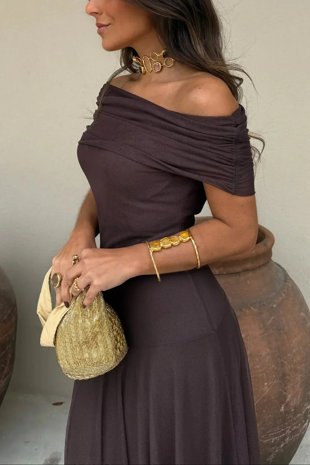 Robe Moulante Élégante Femme – Robe de Soirée et Mariage
