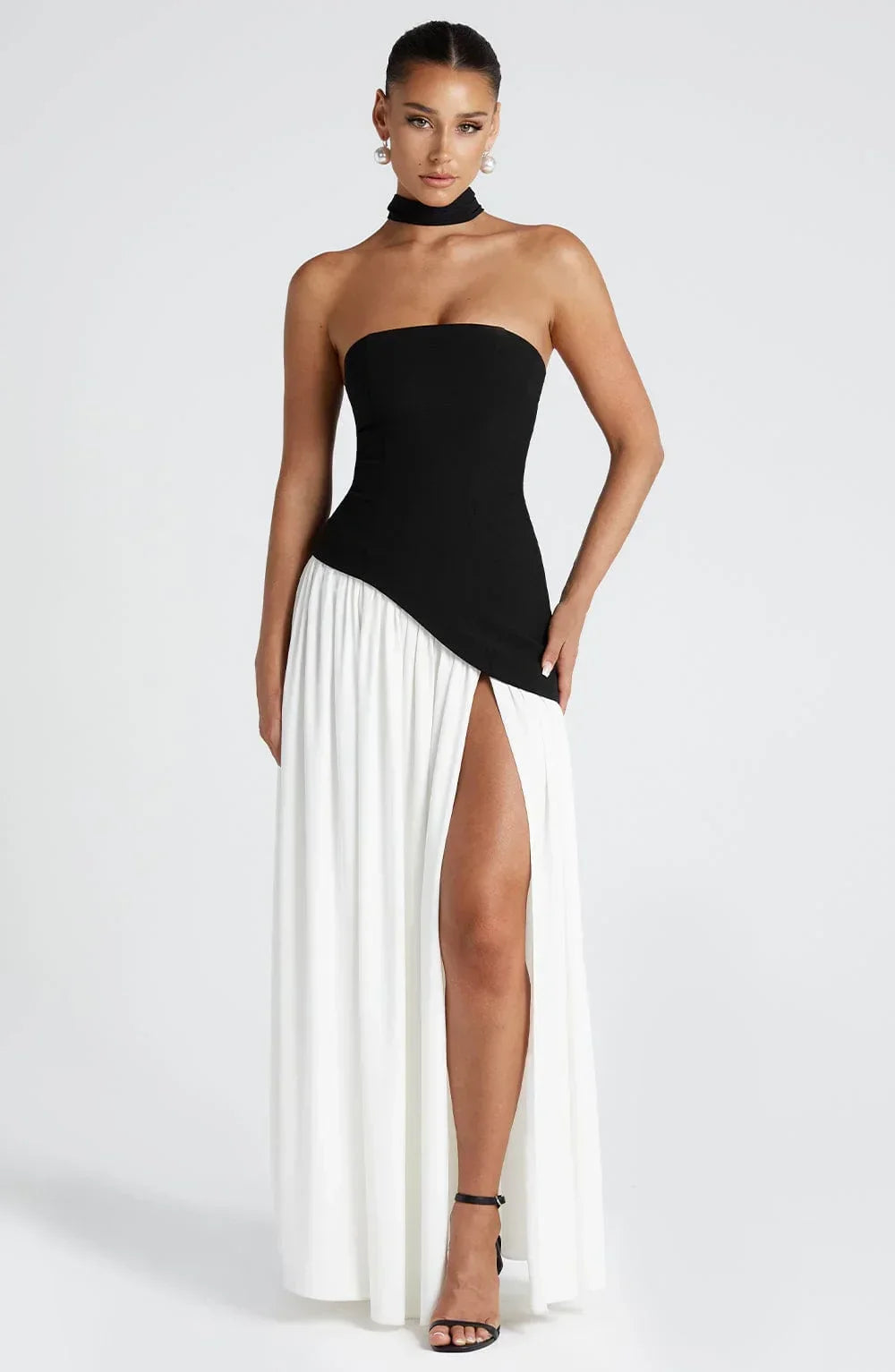 Robe Longue Bustier Corset Fente Haute – Robe Habillée Femme