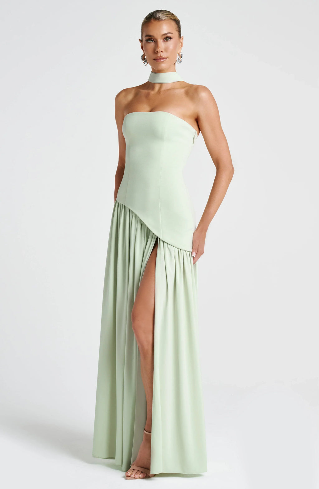 Robe Longue Bustier Corset Fente Haute – Robe Habillée Femme