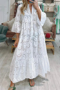 Cordelia | Robe d'été avec motif ajouré et décolleté en V