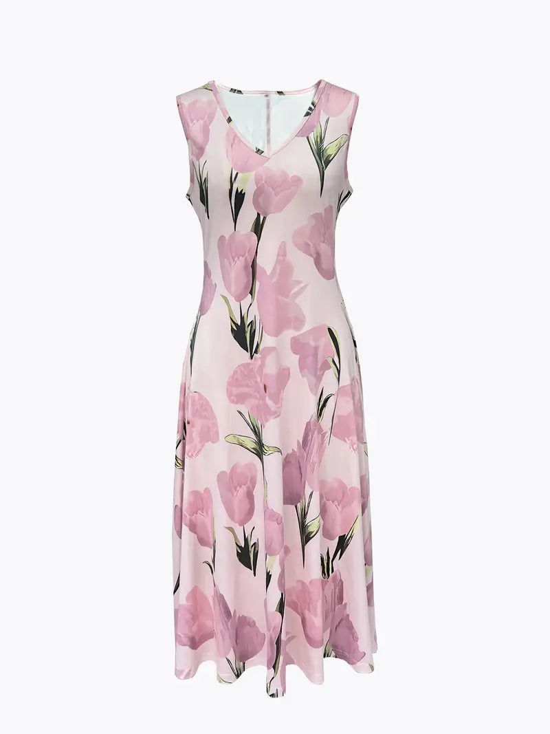 Robe Maxi Femme avec Ensemble Veste | Floral Rose