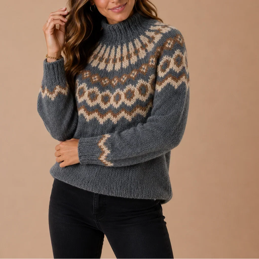 TRICOT À COL ROLLO POUR FEMMES