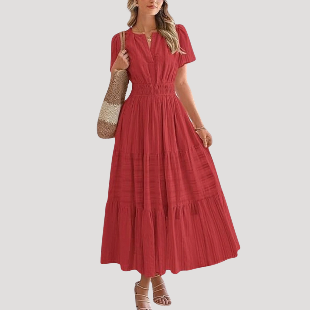Rosemary | Robe Maxi à Taille Smockée pour Femme