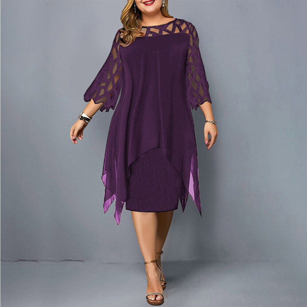 Kirsty™ - Robe midi grande taille chic pour femmes modernes