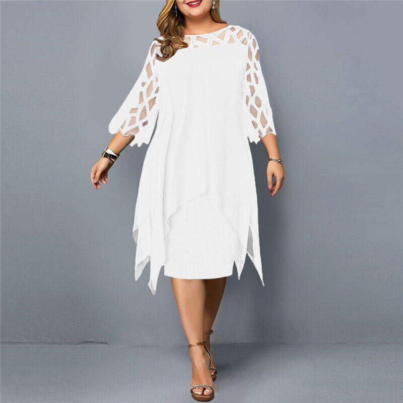 Kirsty™ - Robe midi grande taille chic pour femmes modernes
