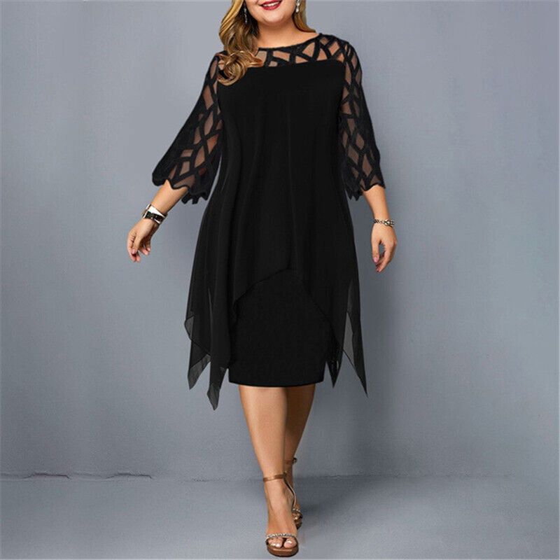 Kirsty™ - Robe midi grande taille chic pour femmes modernes