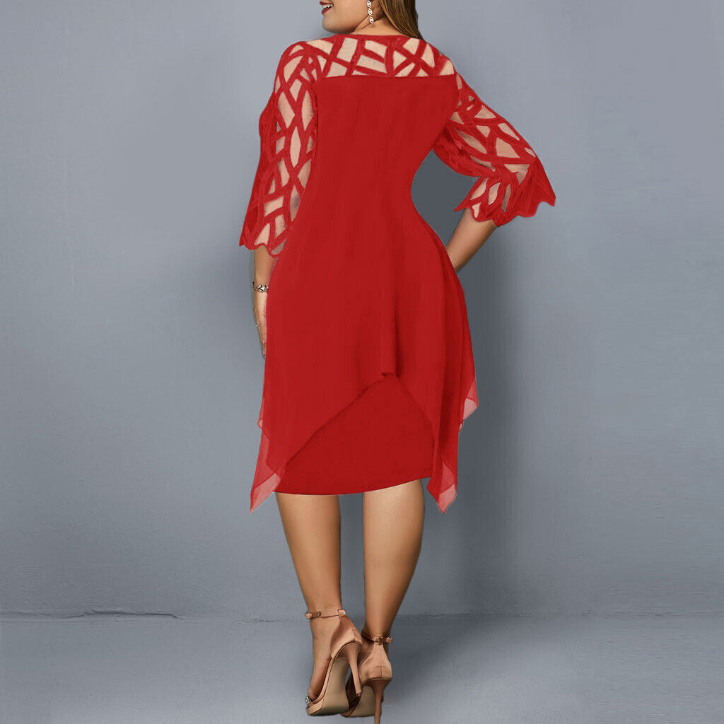 Kirsty™ - Robe midi grande taille chic pour femmes modernes