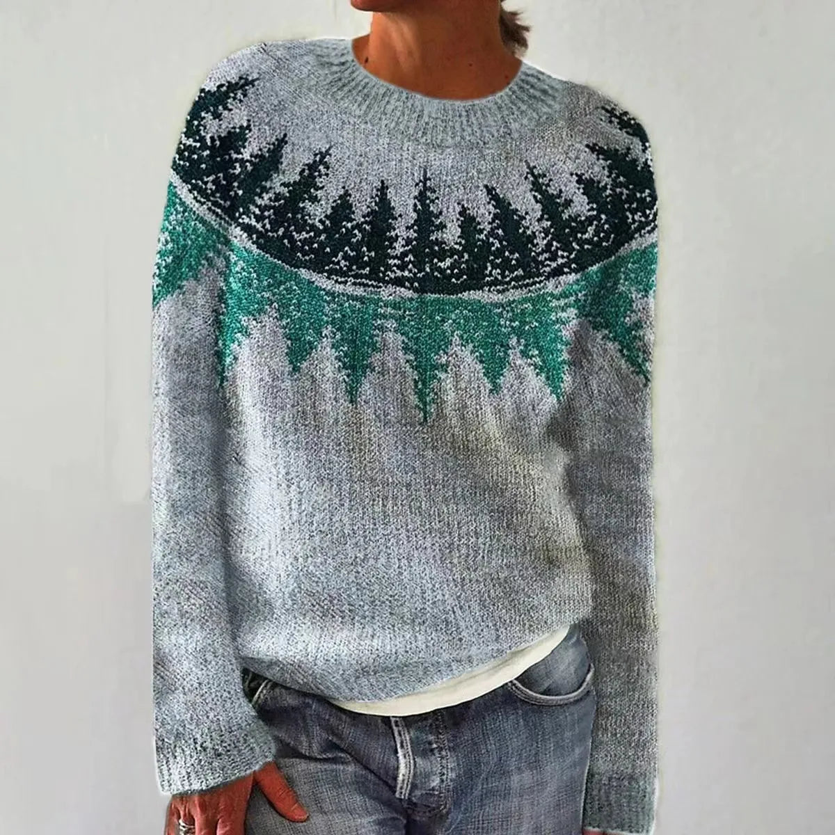 Martine - Pull Vintage Tricoté Élégant