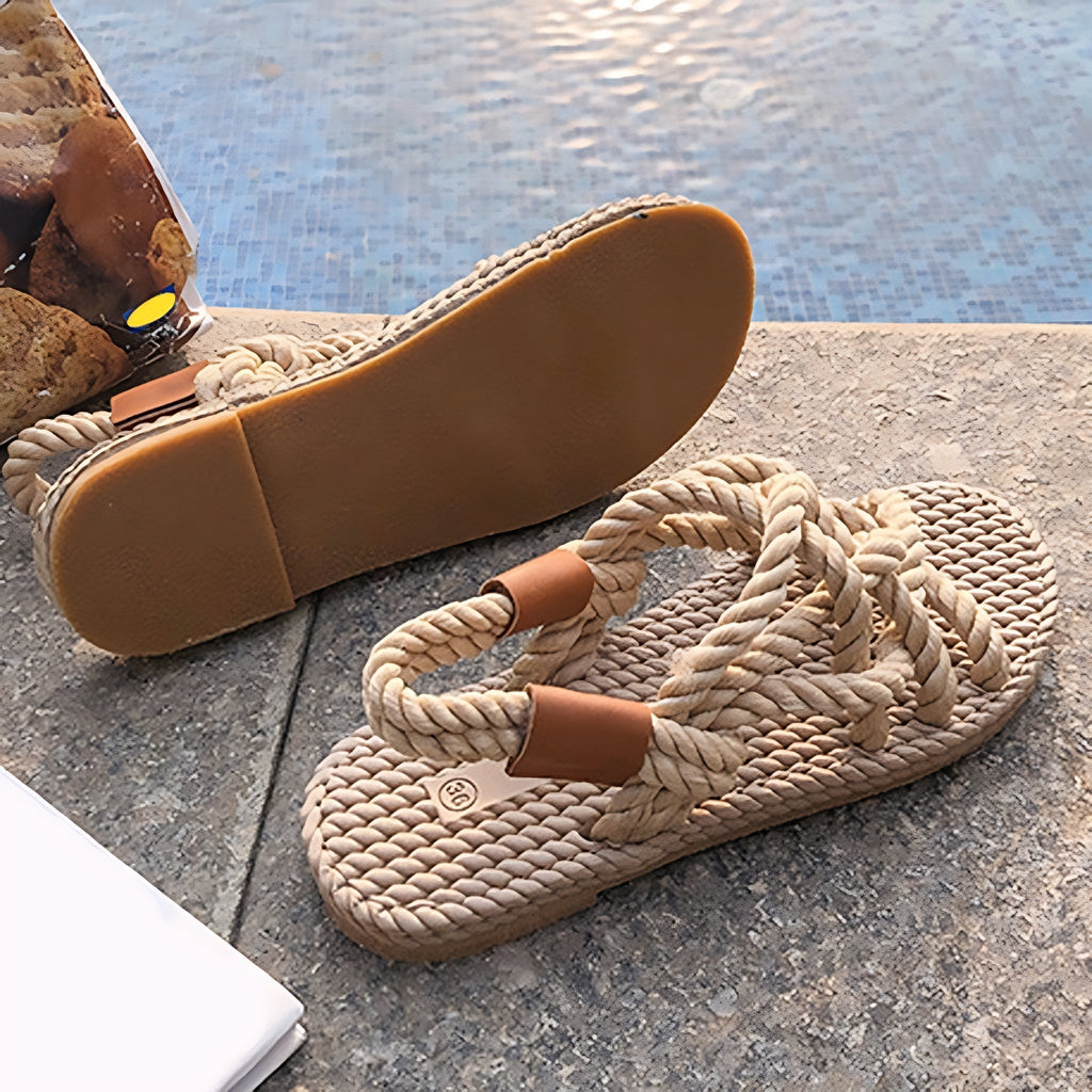 Sandales Avec Brides Tressées Pour Femmes | Idéal Pour Été Et Loisirs