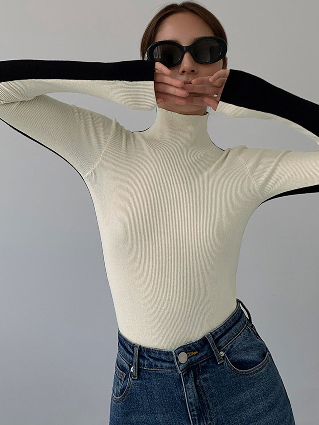 Top Réversible Bicolore Avec Manches Longues Pour Femme | Idéal Pour Le Quotidien