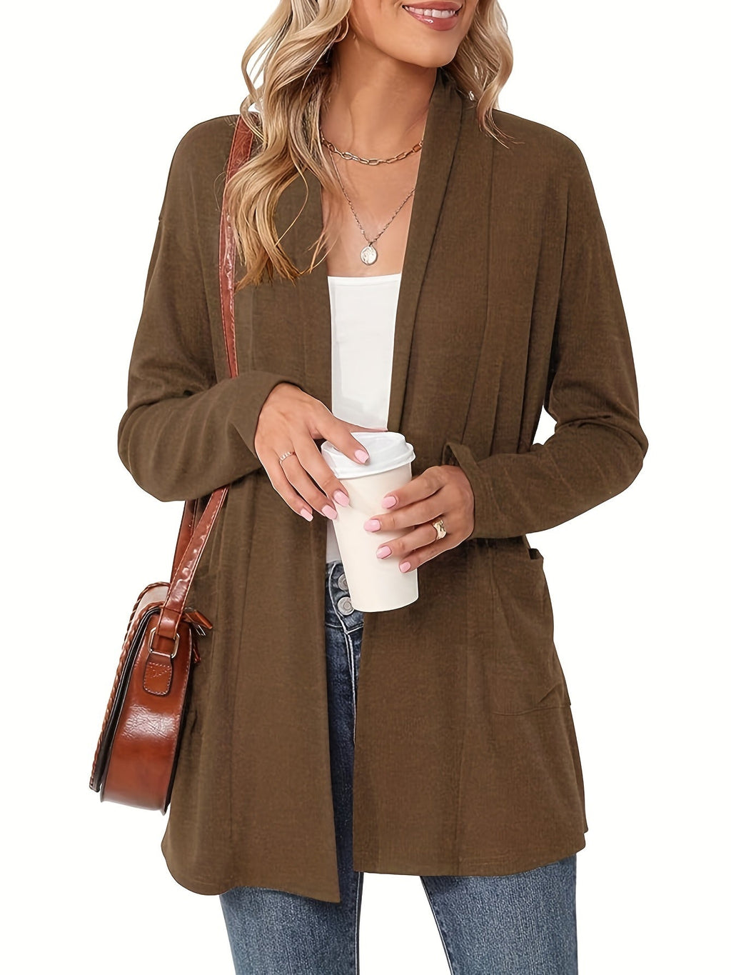 Louise - Gilet Tricoté Oversize Élégant