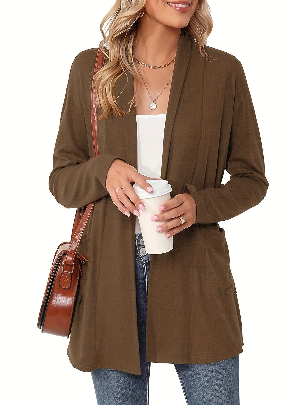 Louise - Gilet Tricoté Oversize Élégant